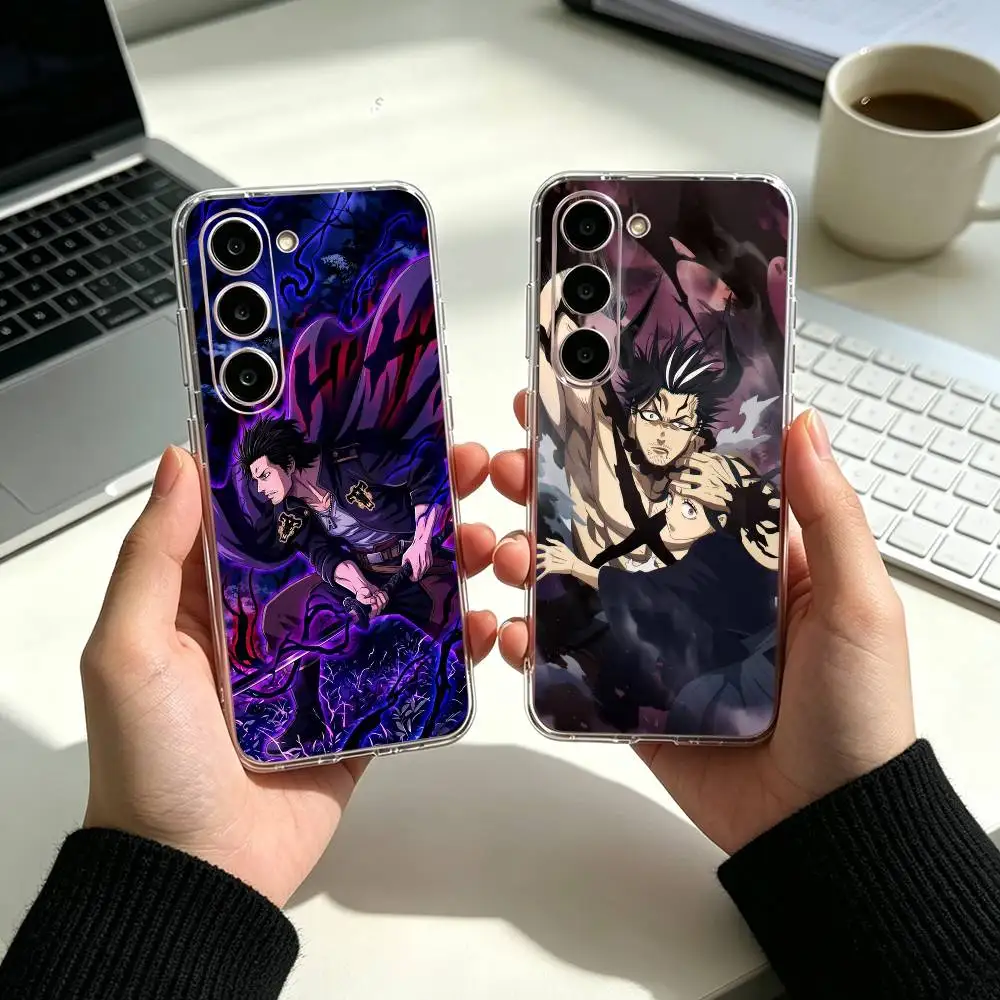 Black C-Clover Yami Sukehiro    Phone Case For Samsung A71 A55 A51 A52 A35 Cover Transparent Silicone Phone Cover