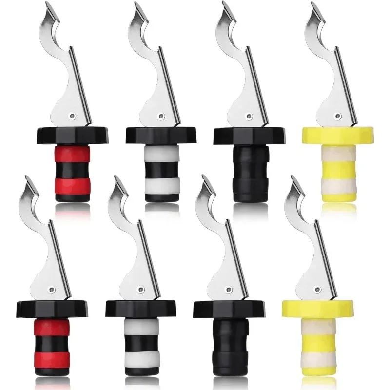 

6/8pcs Reusable Wine Stoppers, Silicone Vacuum Bottle Stopper,Expanding Manual Beverage Bottle Stopper,Wine Bottle Seal Cork
