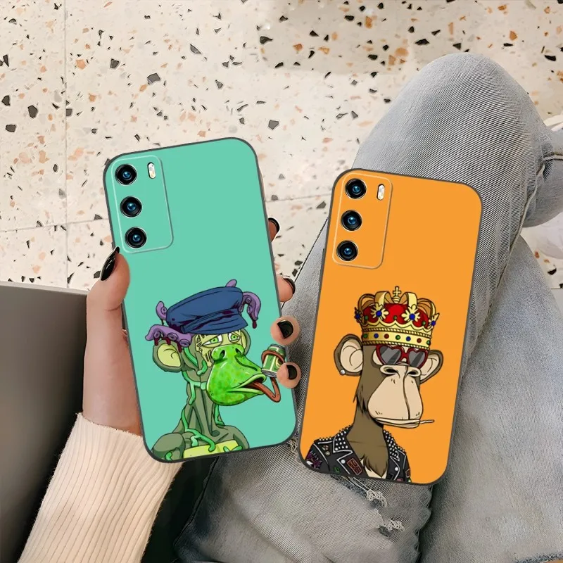 Mutant Ape Yacht Club Phone Case For Huawei P50 P50Pro P40 P30 P20 P10 P9 Pro Plus P8 Psmart Z 2022 Nova 8I 8PRO 8SE Shell