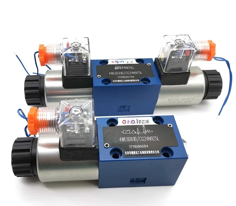 Hydraulic valve solenoid directional valve 4WE6E61B/CG24N9Z5L two-position four-way one-way directional valve assembly