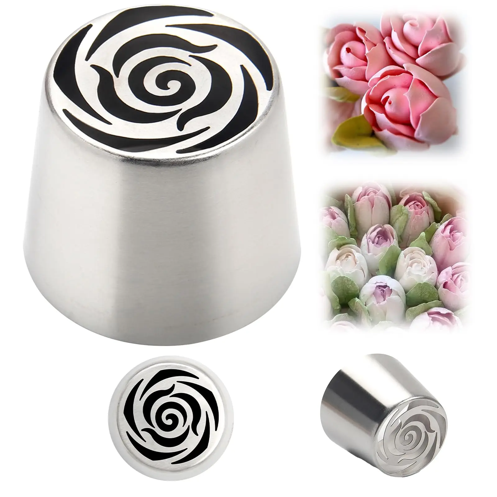 Large Russian Rose Piping Nozzle  Stainless Steel Cake Decor Tip