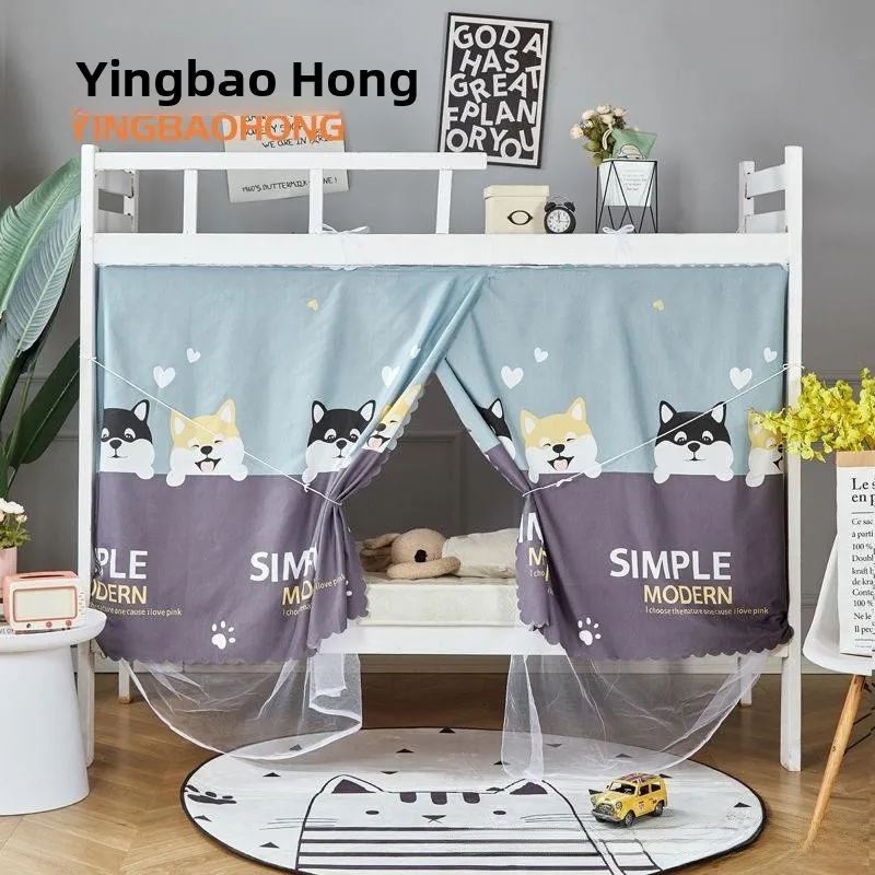 Integrated Light Blocking Curtain Mosquito Net Dormitory Bedroom Privacy Protection No Installation Needed Bed Canopy