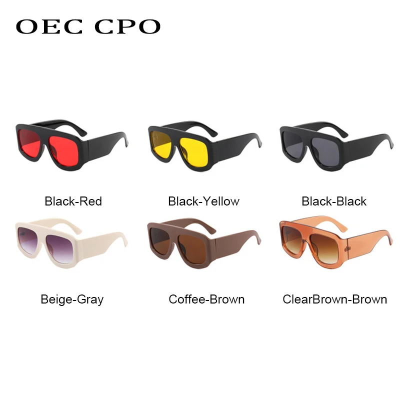 Oversized Square Sunglasses Women Brand Designer Candy Color Sun Glasses Female Trending Punk Shades UV400 Men Eyewear