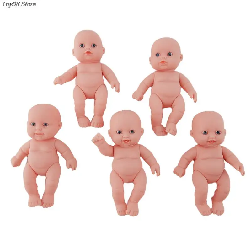 New 1PC 12cm Realistic Baby Doll Vinyl Newborn Infant Simulation Model Kids Toys Gift Random color