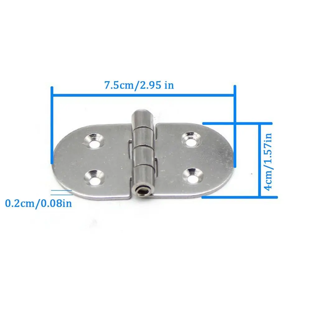 2 Stück Edelstahl Heavy Duty Luke Casting Scharnier Korrosionsbeständigkeit Dicke Klappscharnier Einfache Installation Rostfrei