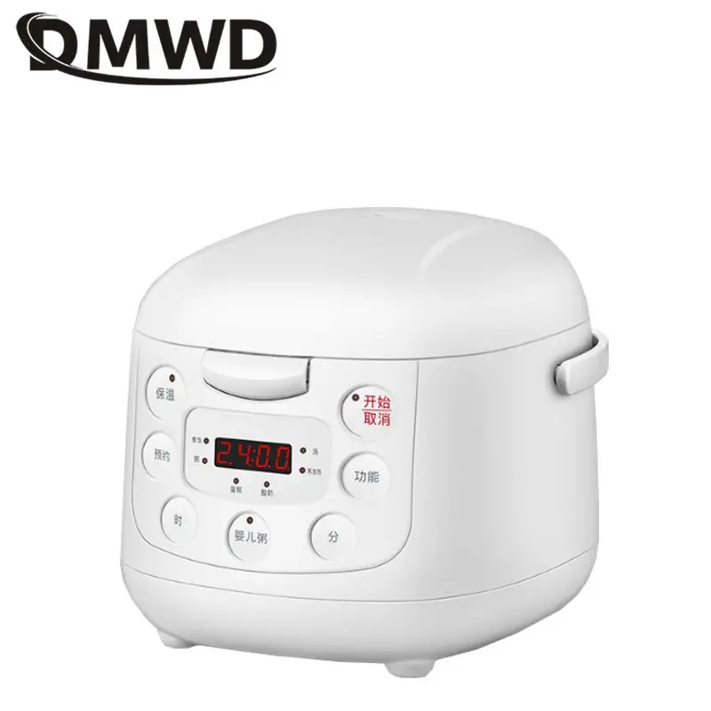 DMWD 2L Mini Multifunctional Electric Rice Cooker Smart Soup Pot Heat Preservation 24H Appointment for Household And Dorm