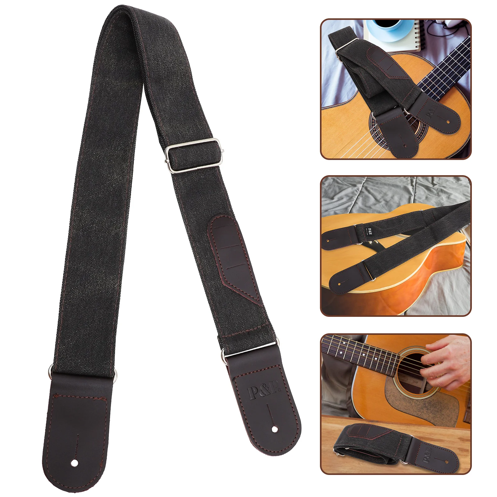

Adjustable Guitar Sling Replacement Strap Instrument Shoulder Electric Bass Belt Instruments