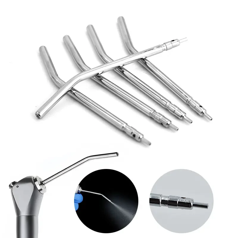 5/10pcs Stainless Steel Dental Air Triple Syringe 3 Way Dental Air Water Spray Syringe Nozzles Tips For Teeth Whitening