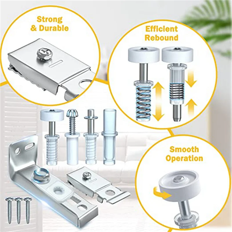 

AB35-Bifold Door Hardware Kit, 4 Pack Repair Replacement Parts For Bi-Fold Door Sliding Door Closet Door