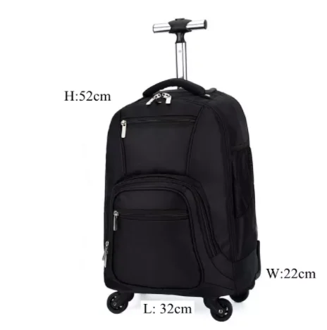 Bolsas de viaje con ruedas para cabina Oxford, mochila con ruedas impermeable, equipaje con ruedas