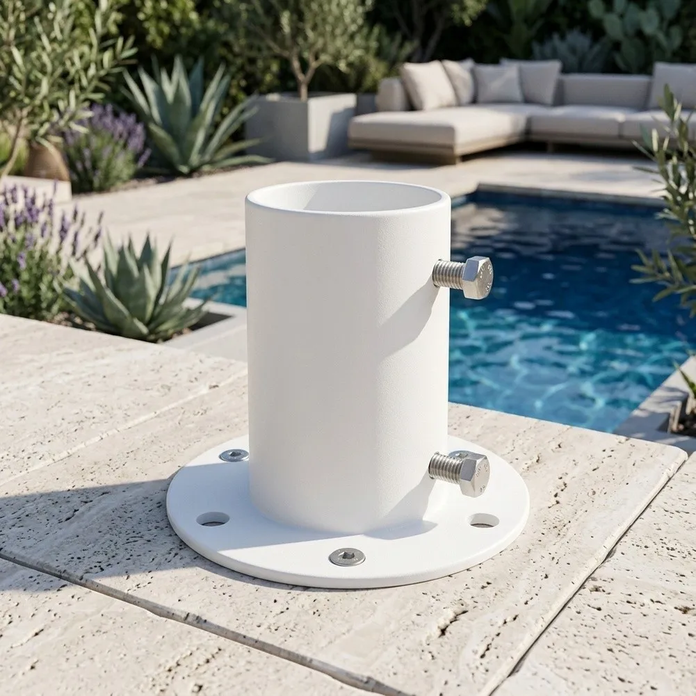 For Premium Aluminum Deck Anchor Flange for Inground Pool Ladder Installation Without Additional Tools Required
