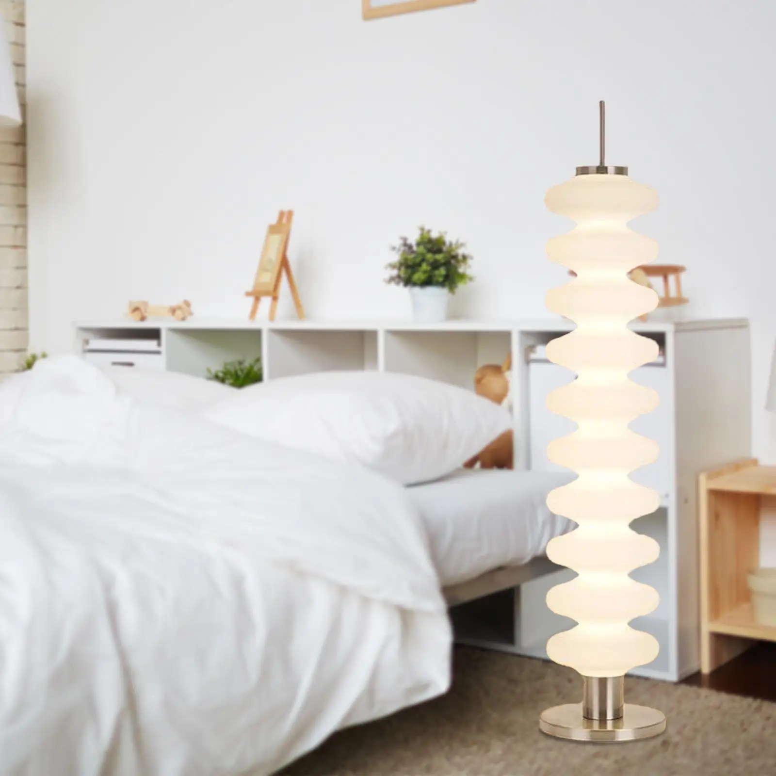 مصباح أرضي قائم من الأكريليك غطاء خفيف لغرفة المعيشة الحديثة