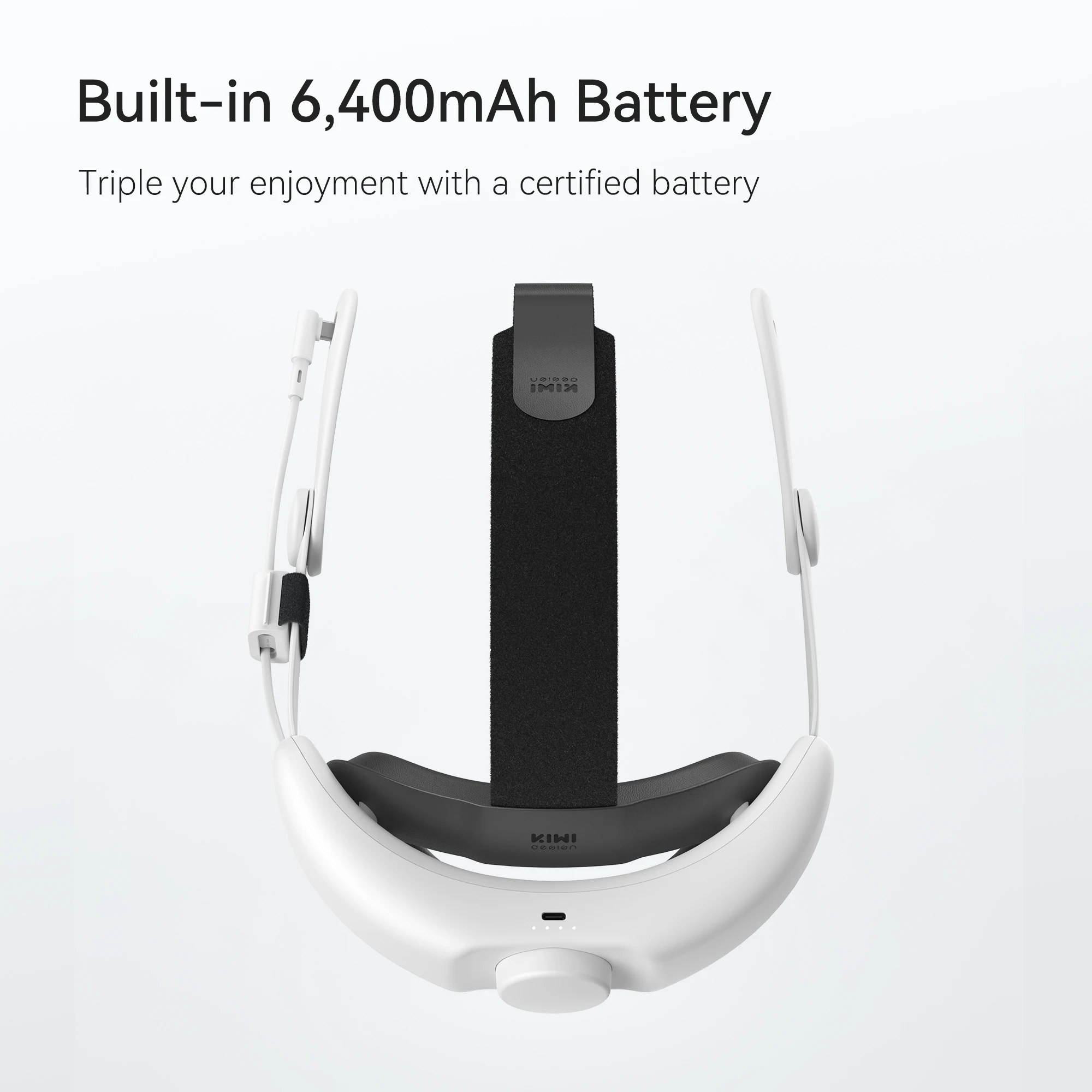 KIWI design 6400mAh Battery Head Strap Compatible with Meta Quest 3/Quest 3S (Not for Our Charging Stand)