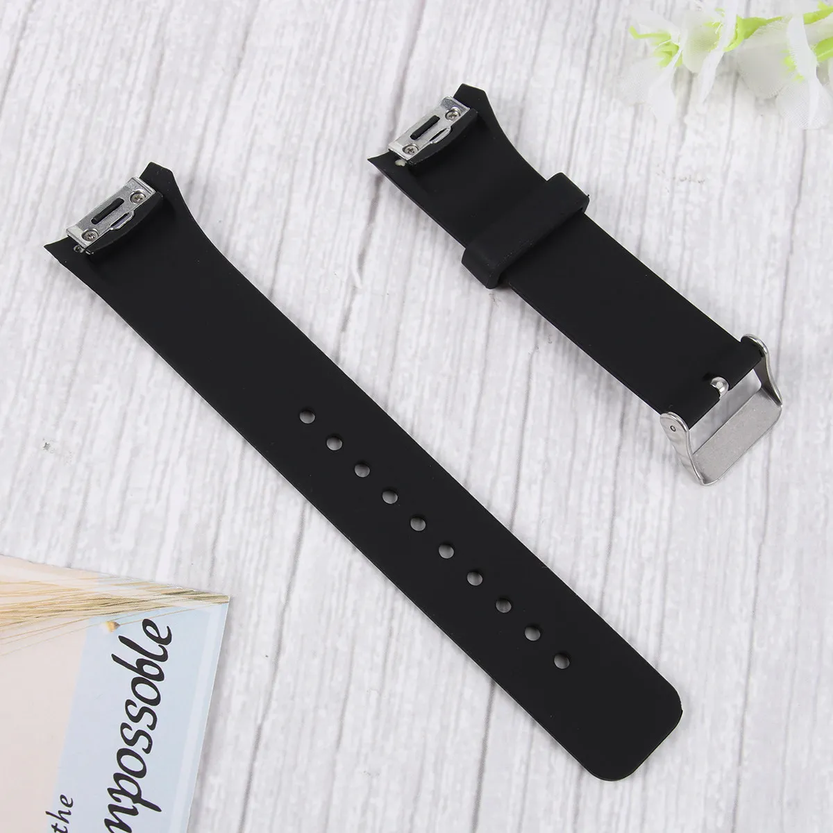 Sport Wrist Bands Replacement Watch Straps Smart Bracelet Straps Sports Thicken Adjustable R720 R730 Black