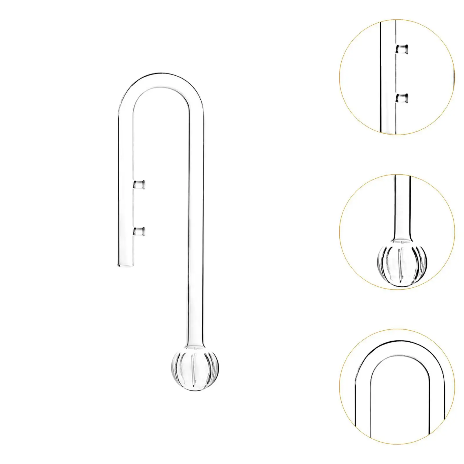 Glass Aquatic Lily Pipe Clear Inflow Tube for Planted Aquarium Easy to Install Water Flow Management - view 3