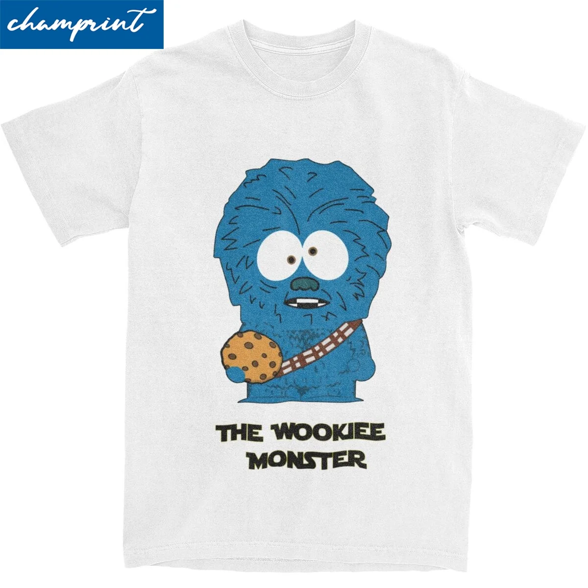 The Wookiee Monster T-Shirts Men Women Cookie Monster Cartoon Comedy  Cool Pure Cotton Crew Neck T Shirt Birthday Gift Clothing