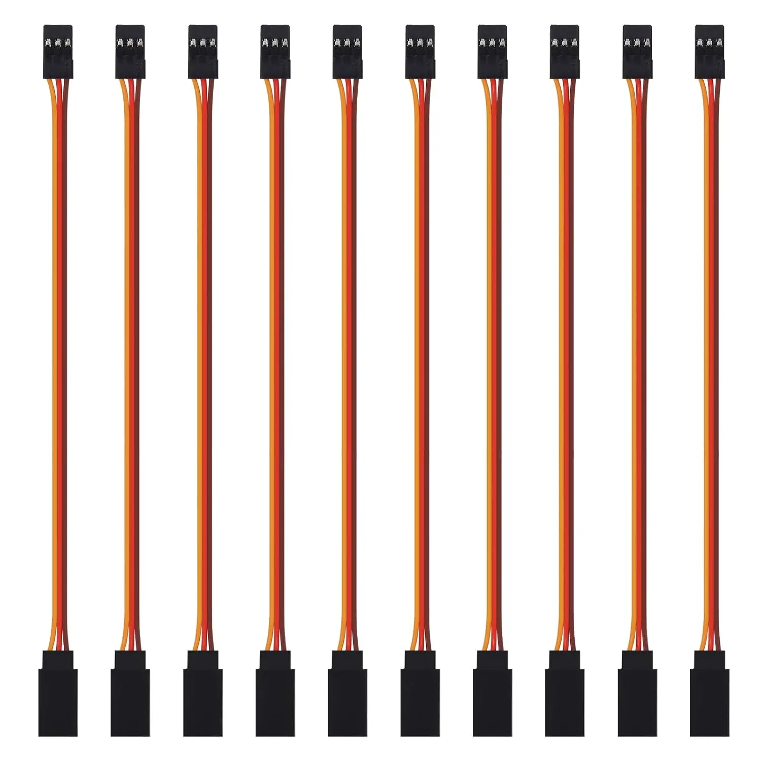 10pcs 50cm 3-Pin Servo Extension Cable Cord Female to Male Lead Wire Connector JR for RC Car Airplanes Remote Control