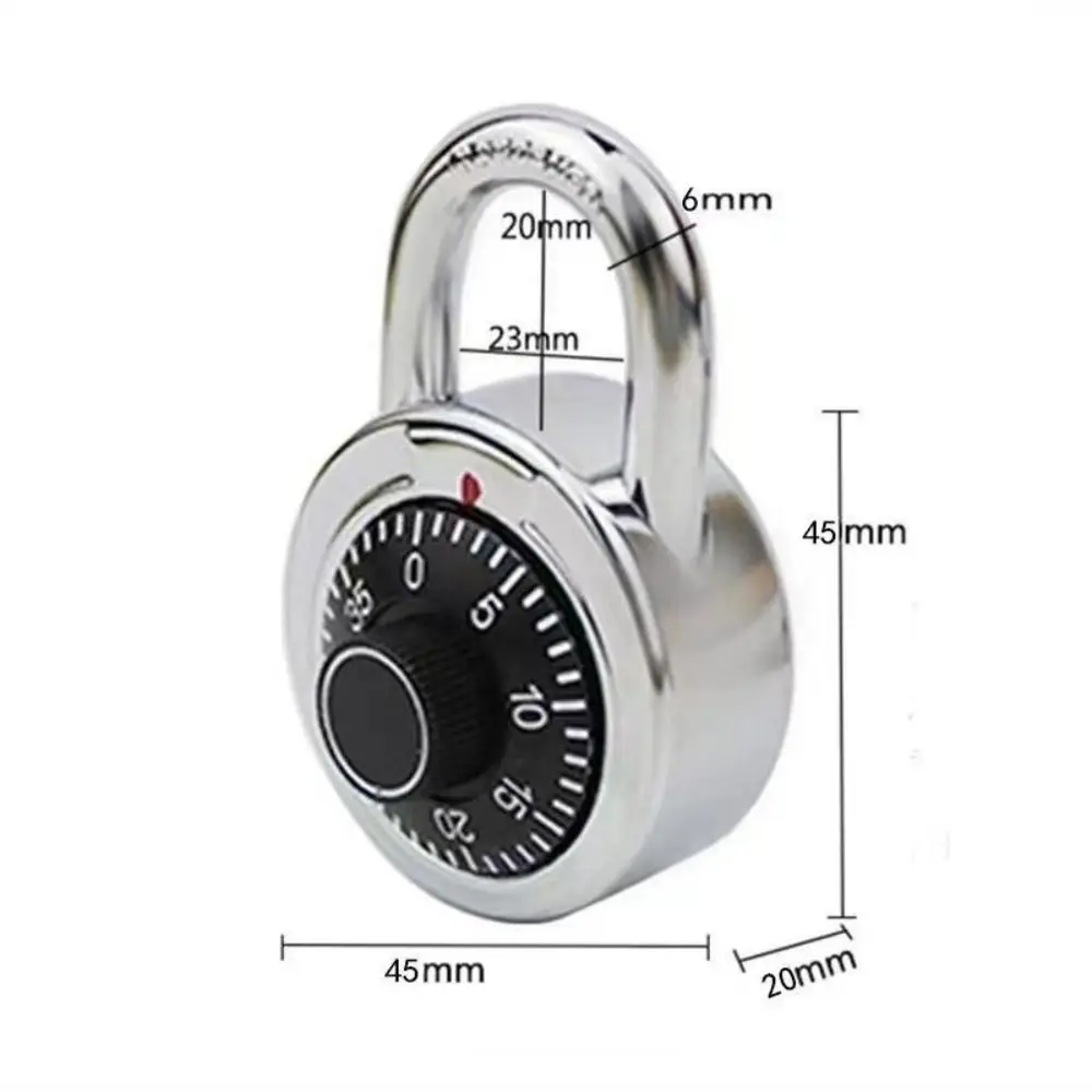 NEW High Security Dia Lock Round Stainless Steel Keyless Padlock Waterproof Turntable Lock Lock - Image 6