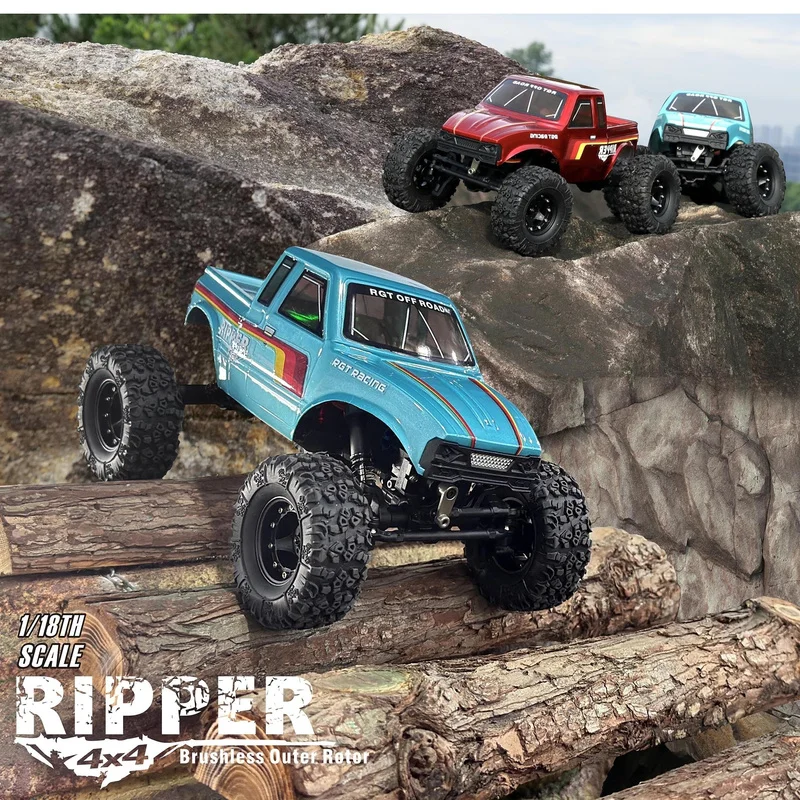RGT 1:18 Ripper New Colors 4CH Brushless 4WD Two-Speed Climbing Car Outer Rotor RC Remote Control Car Off-Road Vehicle RTR 18800