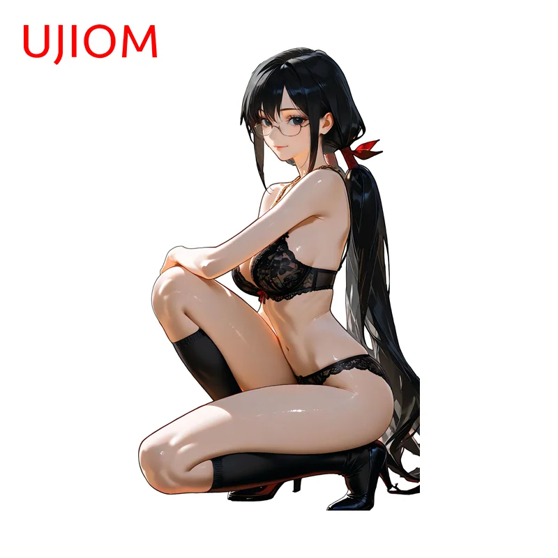 UJIOM Sexy Bikini Waifu Kisaragi Saya Wall Sticker Squatting Fashion Attractive Sunscreen Graffiti Decal Sofa Wall Windows Decor