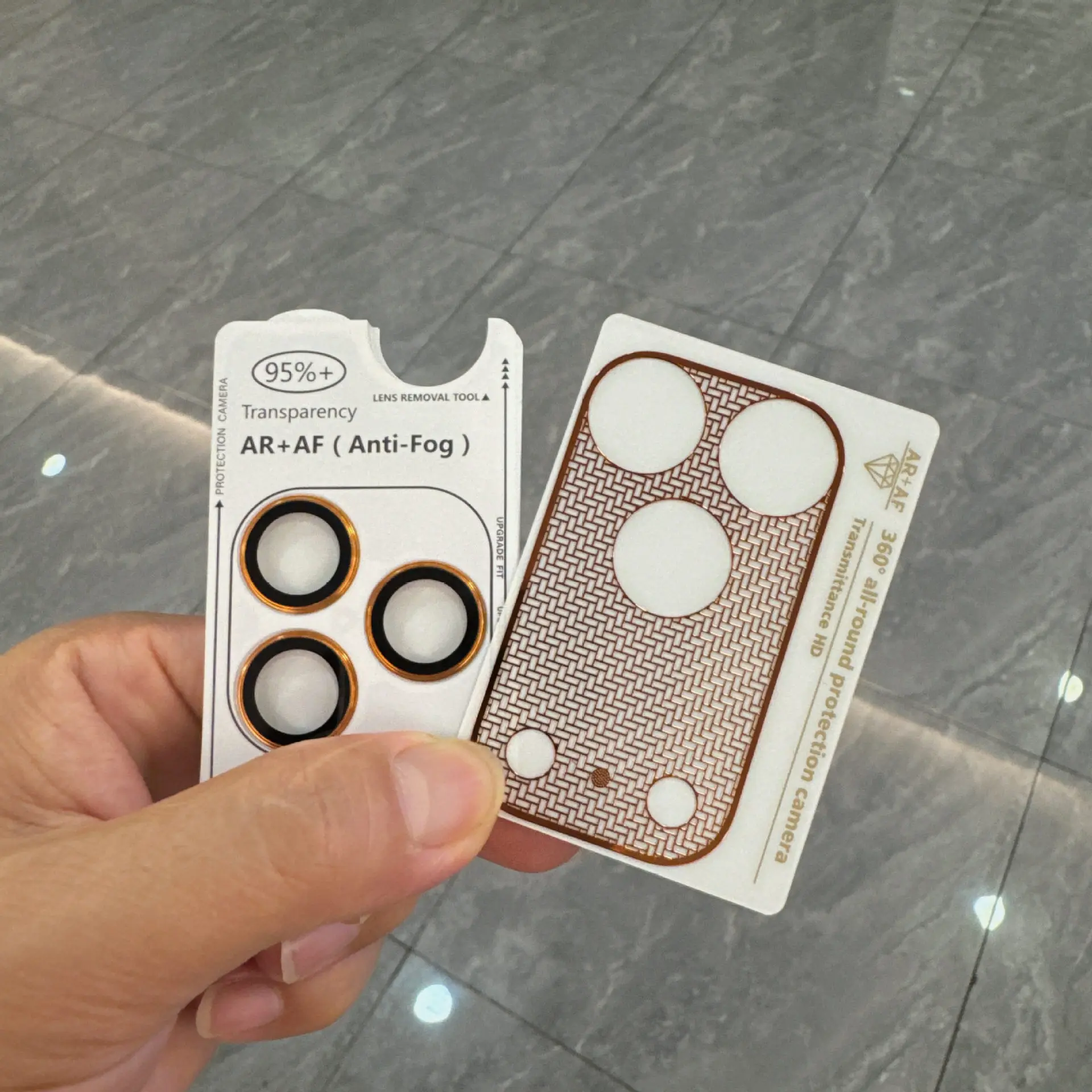 Luxury Woven Pattern Camera Lens Protector For iPhone 17 Pro iPhone 18 Pro Max Metal Frame Lens Film