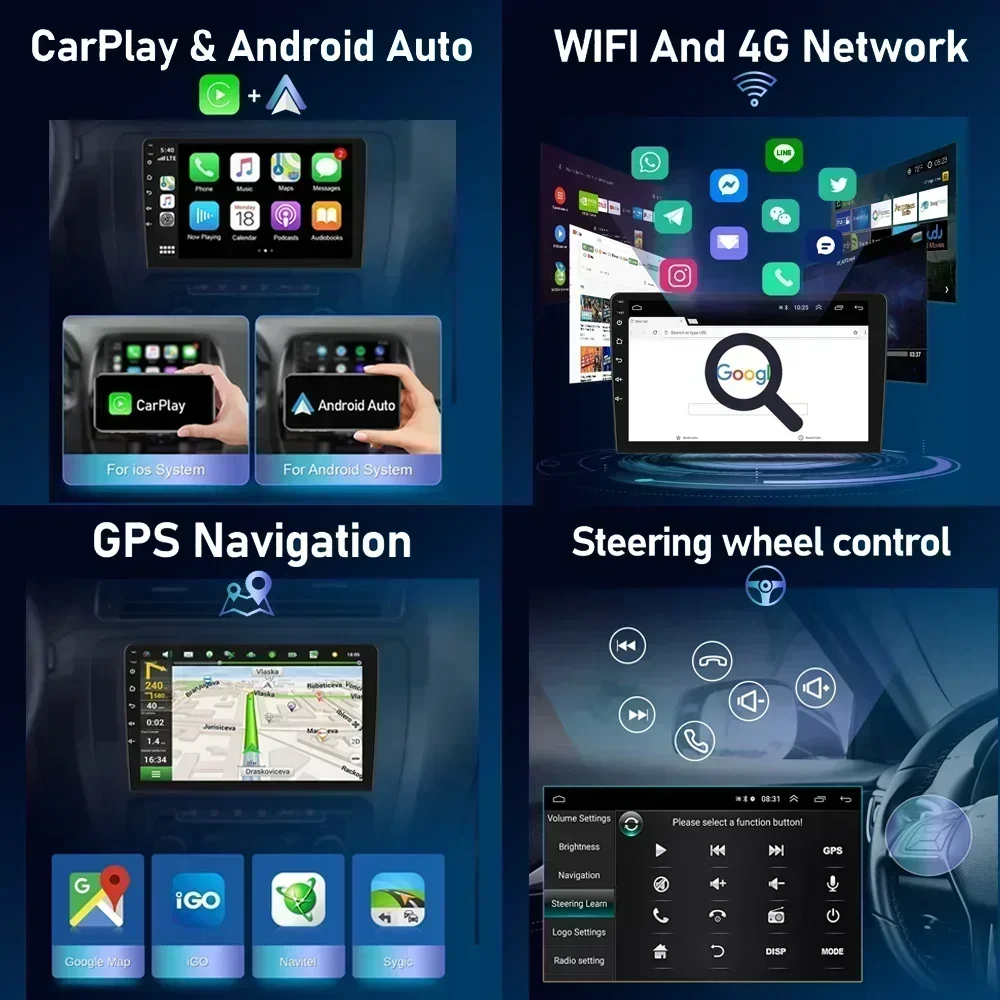 Android 12 Car Radio For Suzuki Ignis 2003-2008 Multimedia Video Player Stereo Carplay 4G WIFI GPS Navigation Headunit Autoradio