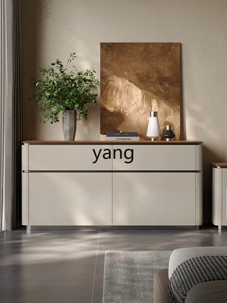 LMMM Italian minimalist six-chest cabinet, bedroom storage locker integrated solid wood chest cabinet against the wall