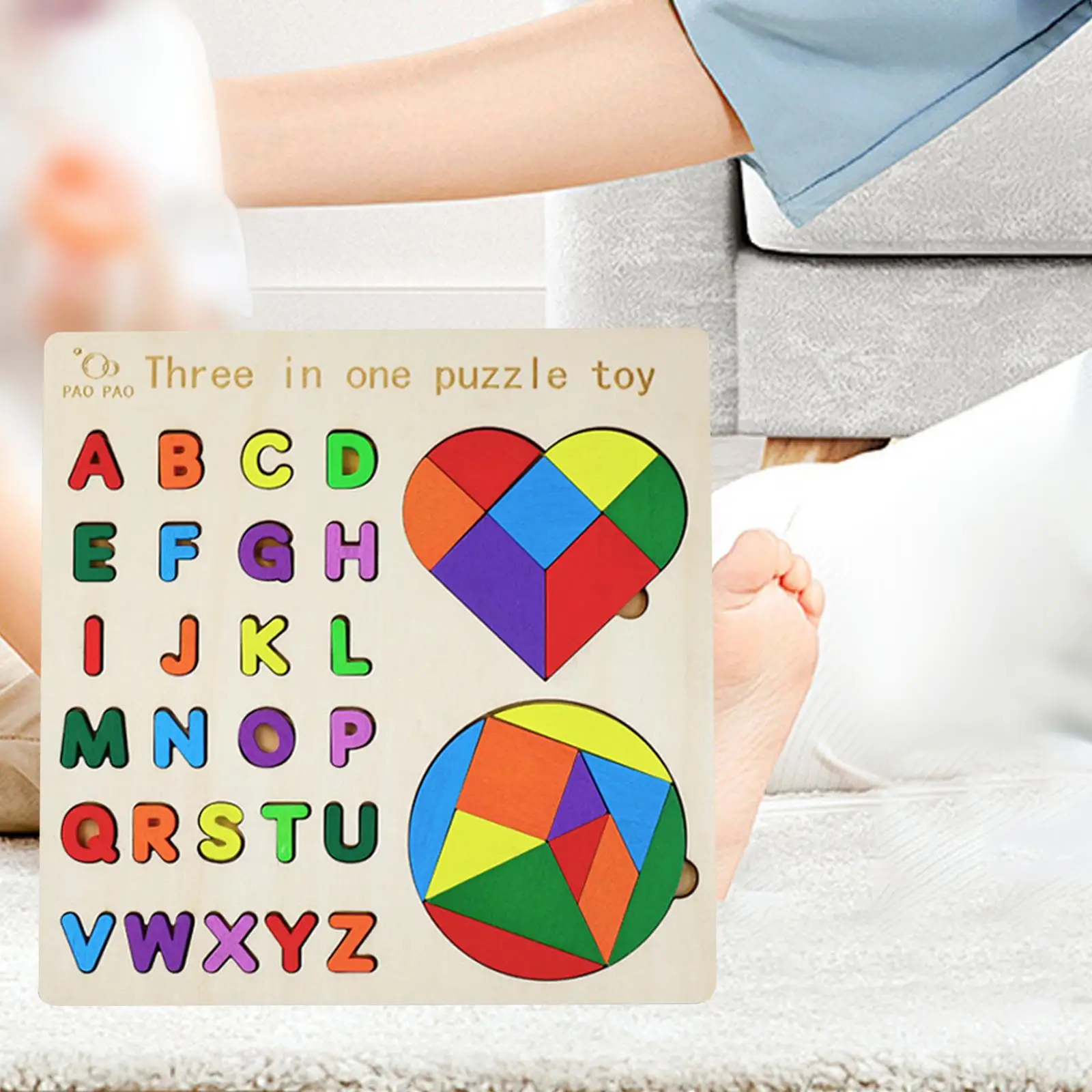 Montessori Toy Set Puzzle Toy Practicing Early Education Toy Board Game Geometry Puzzle for Living Room Birthday Party Child