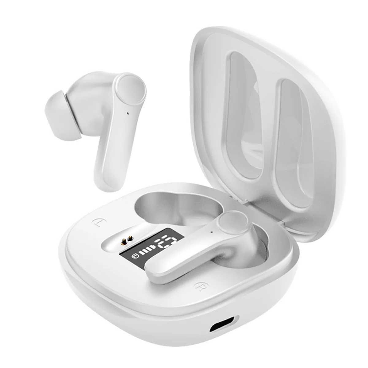 B11 Smart Voice Translation Headset Bluetooth Wireless Supports 144 Languages Real-Time Translation White