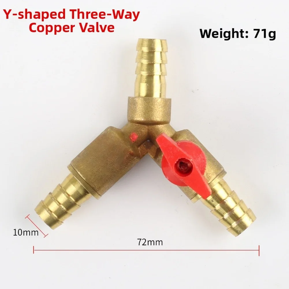 Brass For Gas Valve Y Type Tee Connector for Liquefied For Gas Stove Systems with Built-in Clips for Secure Connection
