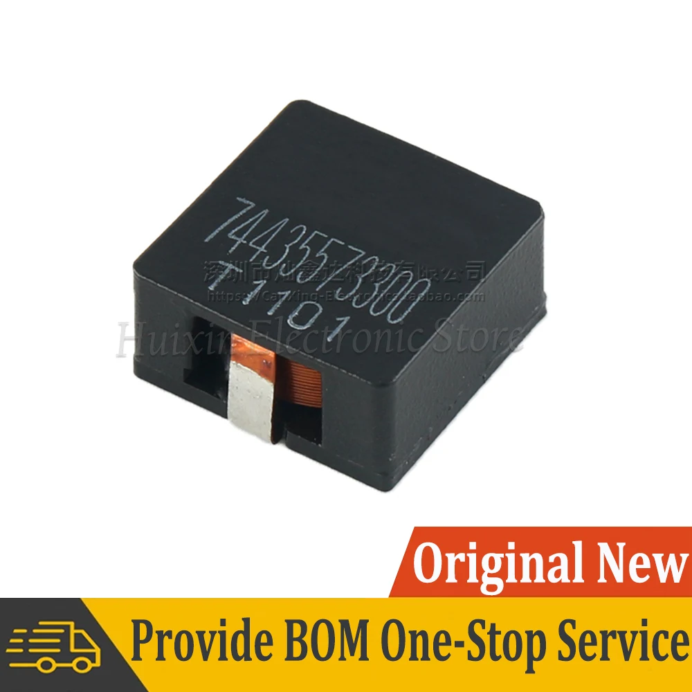 

2pcs 74435573300 SMD SMT Power Inductor Inductance 33uH 9A High Current Flat Copper Filter Low Profile