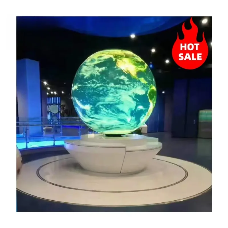 Custom Any Diameter Spherical LED Screen P1.8-P2.5 Full Color Pixel Sphere Video Display For Commercial Venue Advertising