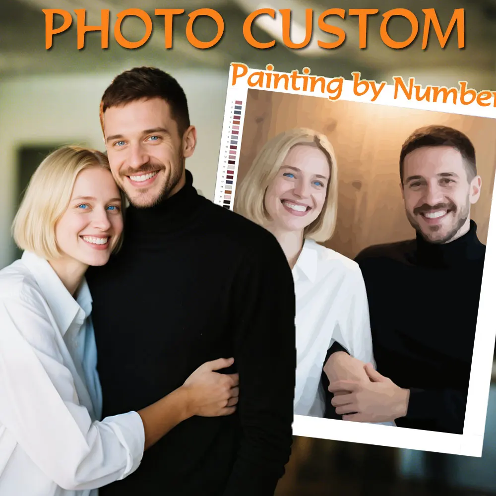 Huacan Ölgemälde nach Zahlen, Foto, individuelle Heimdekoration, Geschenkfarbe, privates Bild, Zeichnung, Färbung auf Leinwand, DIY