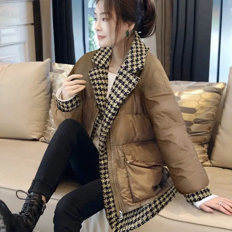 Thickened Padded Women\'s Winter New Loose Stitching Padded Jacket Jacket Parka Winter Coat Women Jaket Women Parka Femme Hiver