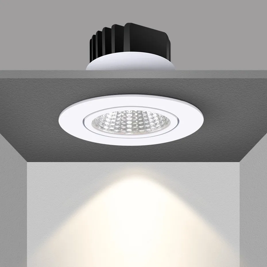 Możliwość przyciemniania AC85 ~ 265V wpuszczane LED Downlights 7W/15W/20W LED sufitowe lampy punktowe tło Spot lampy dla domu kuchnia reflektory