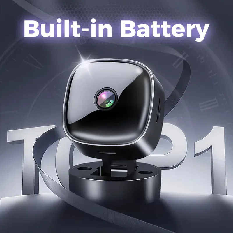 كاميرا واي فاي صغيرة HD 1080P كاميرا رؤية ليلية بالأشعة تحت الحمراء 360 درجة °   كاميرا مراقبة لاسلكية واي فاي قابلة للدوران لحماية أمن المنزل