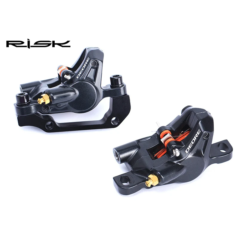 Risk 2 pcs M6 MTB Bike Hydraulic Disc Brake Exhaust Bolts Titanium Alloy Bicycle Brake Clip Oiling and Bleed Screw