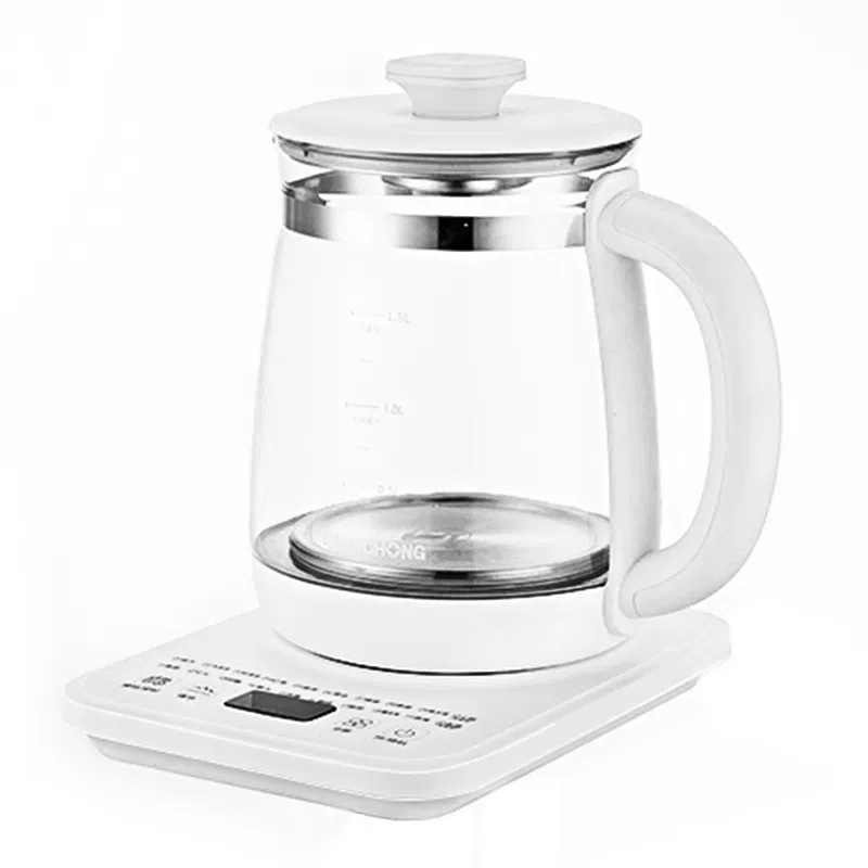 Teko listrik แก้ว1.8L อัตโนมัติพร้อมเทอร์โมสตัท220V สำหรับถ้วยชงชาสมุนไพรอเนกประสงค์สำหรับสำนักงานและบ้าน