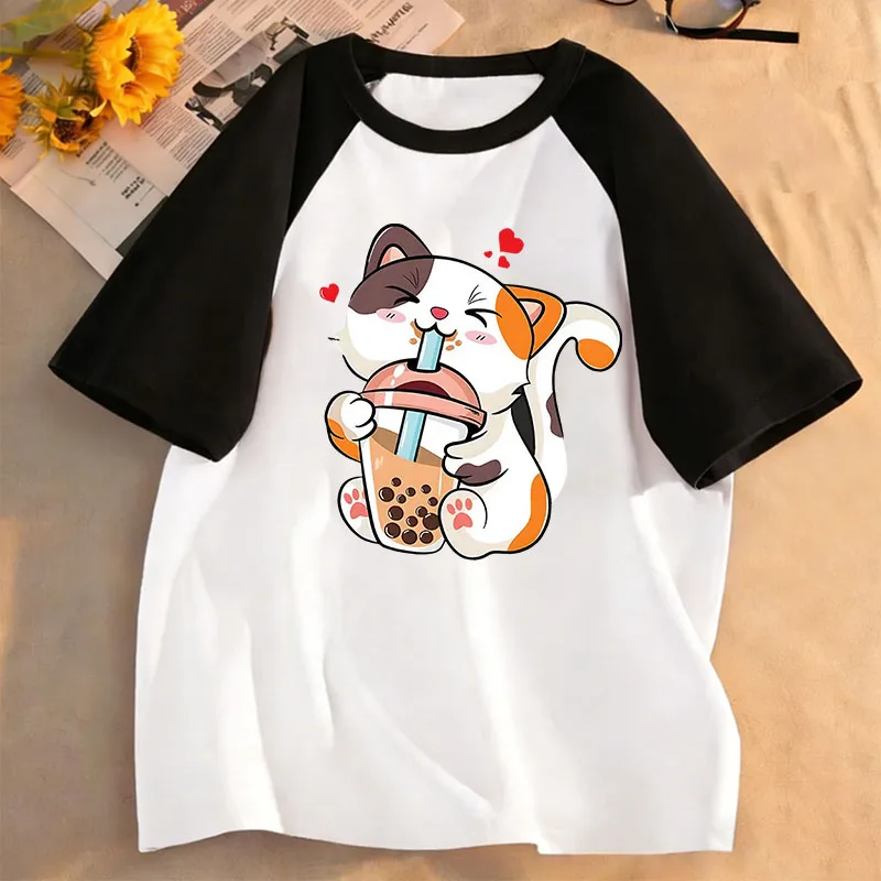 Fashion Happy Dog Drinking Juice T Shirts Short Sleeve Kids Children's T-shirt Boys Girls Summer Spring Casual Top Tee Shirt