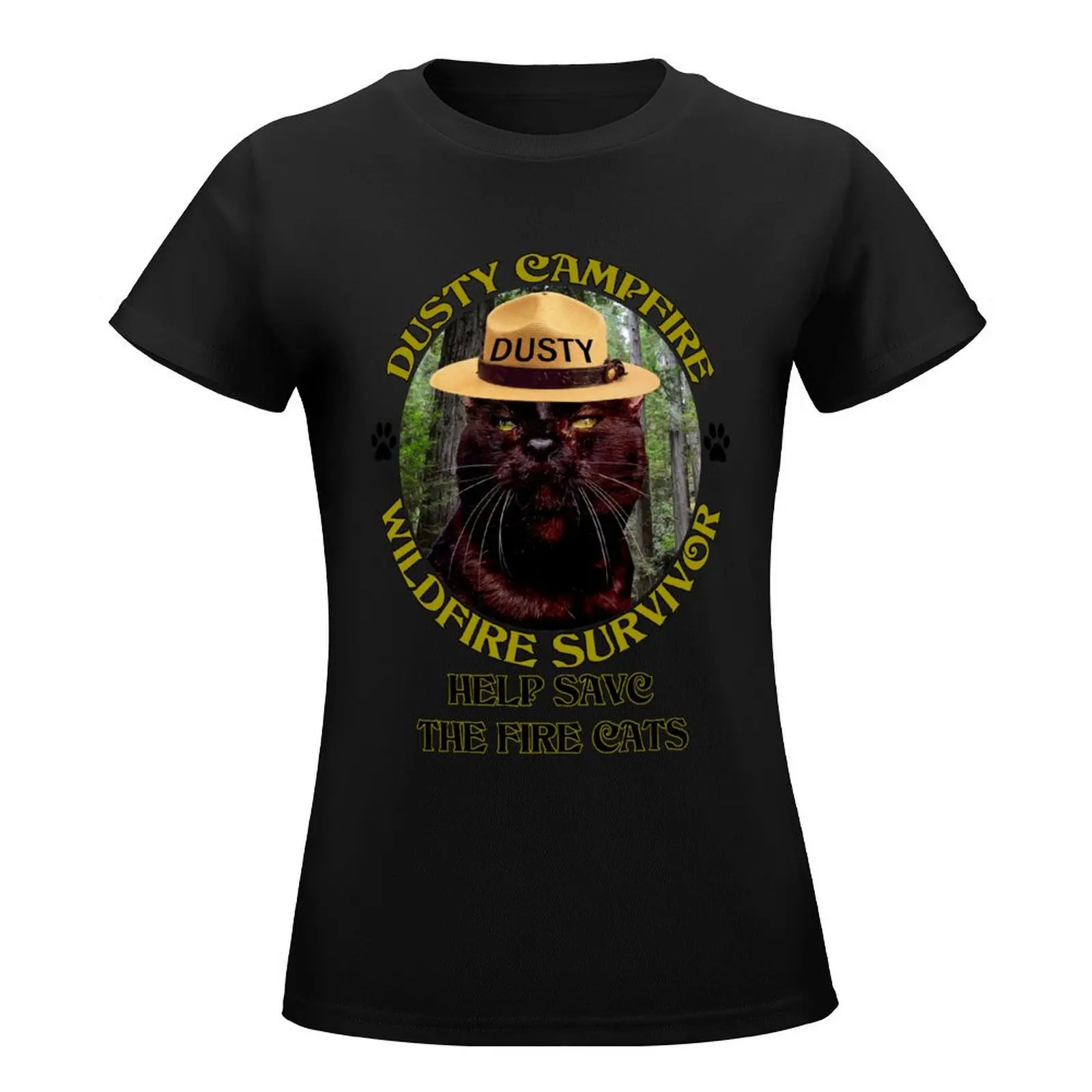 Help Save The Fire Cats T-Shirt shirts graphic tees summer tops tops workout t shirts for Women