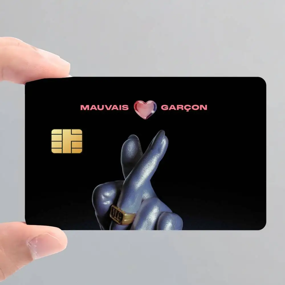 Pegatinas para tarjetas Singer Helena Mauvais Garcon, pegatinas protectoras para acceso bancario, película impermeable, regalo sorpresa