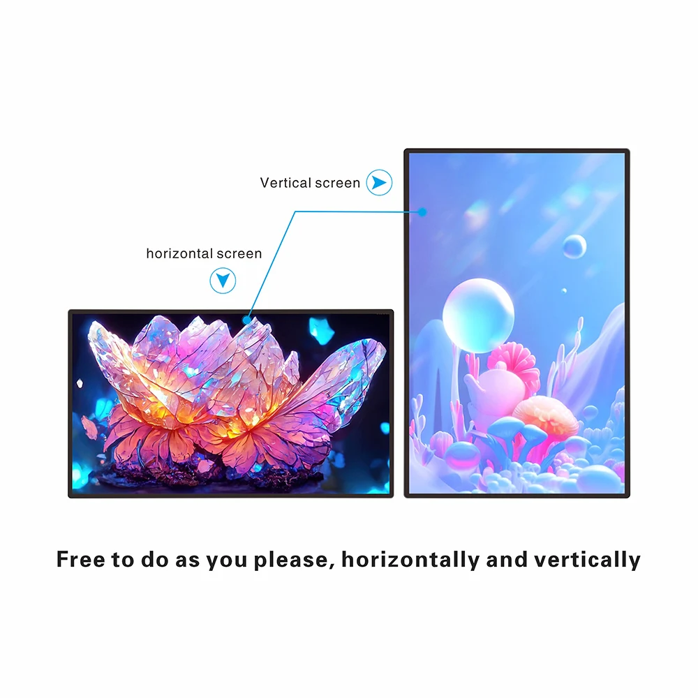 Horizontal Screen Vertical Screen 43 Inch Wall Mounted Display Multimedia Commercial Office Touch HD Capacitor in One Machine