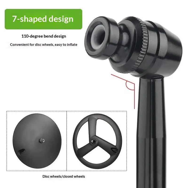 Bike Cycling Closed Wheel Inflation Adapter Lightweight Presta Schrader Valve Seal for Road Bike Tubular Wheel Repair