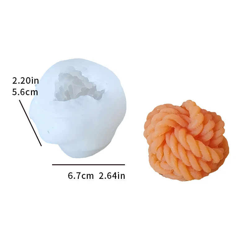 1 piece, three-dimensional Teddy rose bear yarn ball, cylindrical silicone mold, aromatherapy candle decorative accessory mold