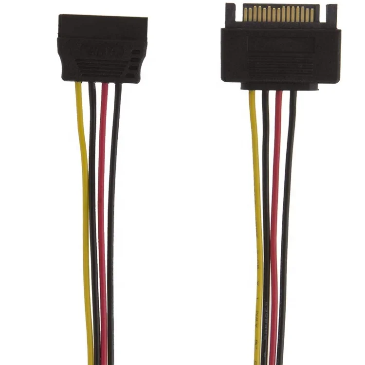 Лидер продаж, Заводская поставка, 30 см SATA 15-контактный штекер на SATA 15-контактный гнездовой кабель питания