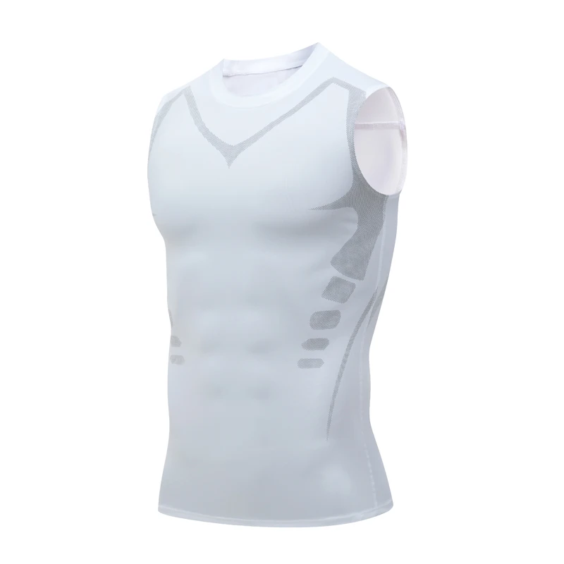 Kompression Tank Top Männer Gym Shirt Ärmel Quick Dry Druck Sportswear Männlichen Fitness Bodybuilding Weste Workout Muscle Top