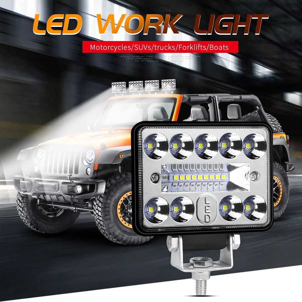 2Pcs/1pc 54W LED Wrok Light bar 3 inch 3030 18SMD Car Off-road Auto headlight spotlight Fog Lighting for Truck Tractor SUV 4x4