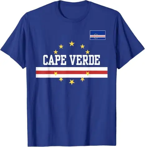 Kap Verde Kapverdianische Flagge Cabo Verde Souvenir T-Shirt, Y2k Flagge von Cabo-Verde - Klassisches Grafik-Trip-Shirt Afrika-Karten-T-Shirts – Detail 9