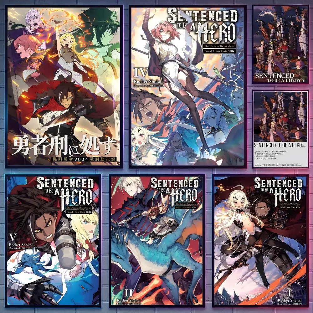 anime Sentenced to Be a Hero HD Poster Anime Aesthetic Wall Art For Game Anime Lovers Bedroom Gaming Room Decor Ideal Gift