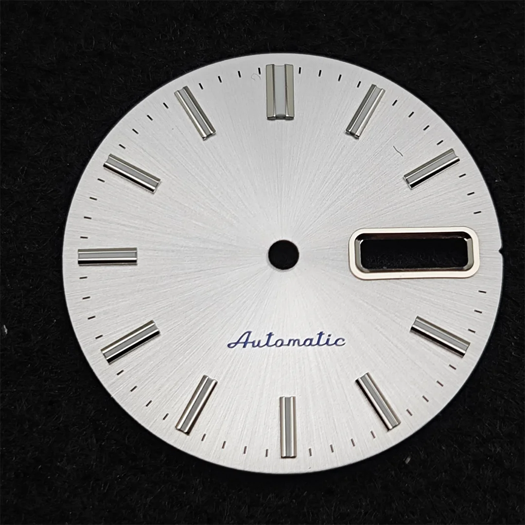 28.5 مللي متر NH36 أسود/أبيض ساعة الطلب C3 الأخضر مضيئة ساعة وجوه ساعة ميكانيكية اكسسوارات لحركة SK007 NH36A NH36A